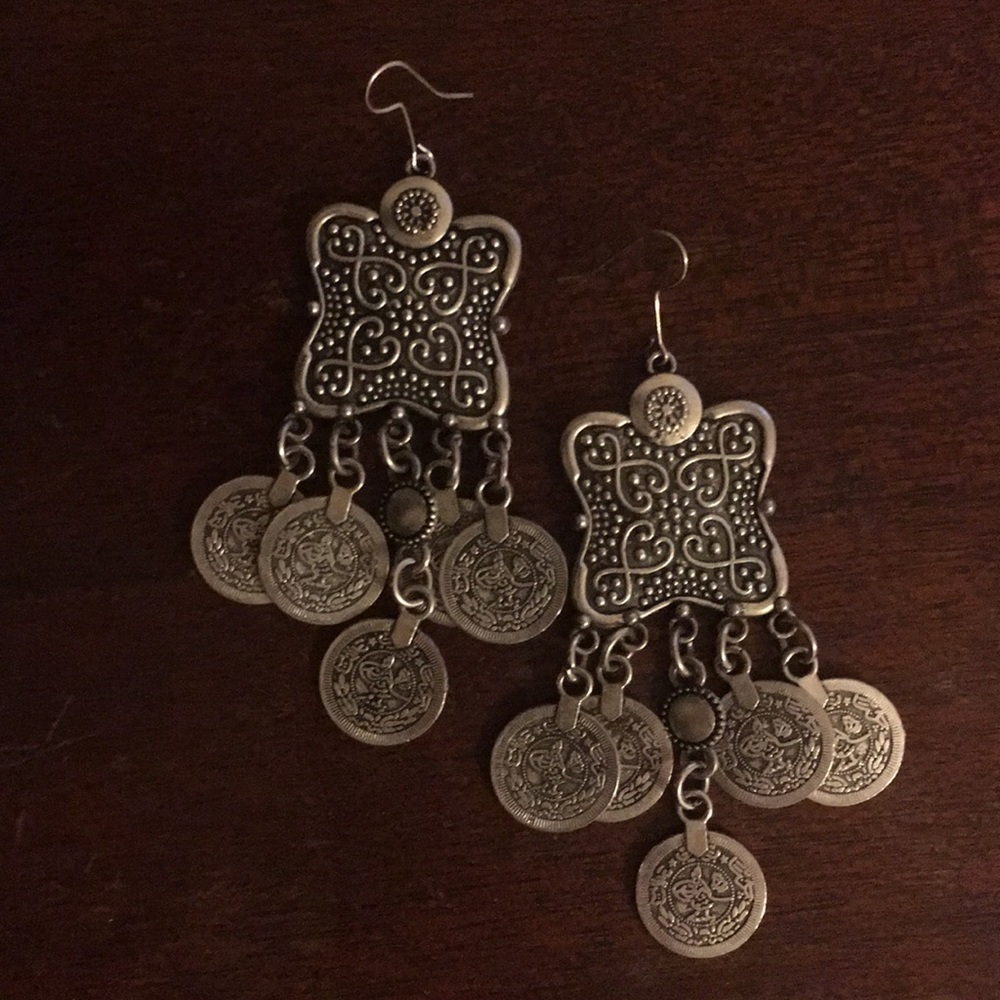 Boho coin earrings